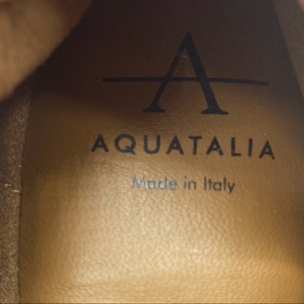 Aquatalia Carolyn Suede Ballet Flat in Cherry - Picture 10 of 11